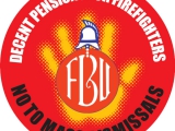 Podpora stávkujících hasičů - členů Fire Brigades Union UK