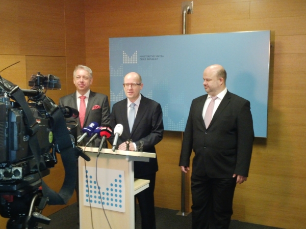 Dnes v osm hodin byl premiérem Bohuslavem Sobotkou uveden do funkce ministr vnitra Milan Chovanec