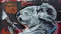Požáry v Austrálii: Pocta umělců Graffiti hasičům